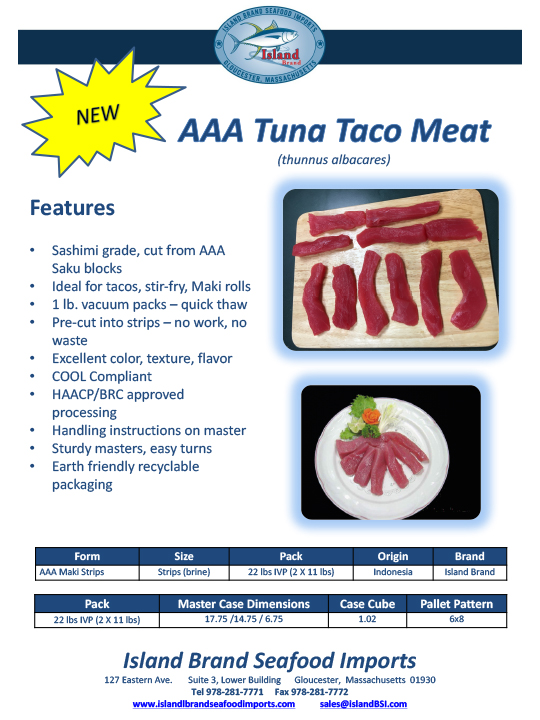 Island Brand Seafood - AAA Tuna Taco Meat