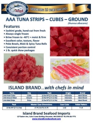 AAA TUNA STRIPS CUBE GRD v25